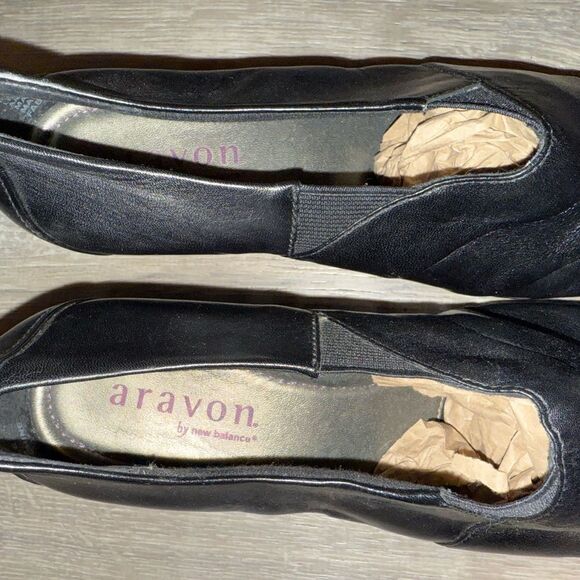 Aravon by New Balance Slip On Casual Block Heel Womens Size 9D Black NWOB - Picture 7 of 11